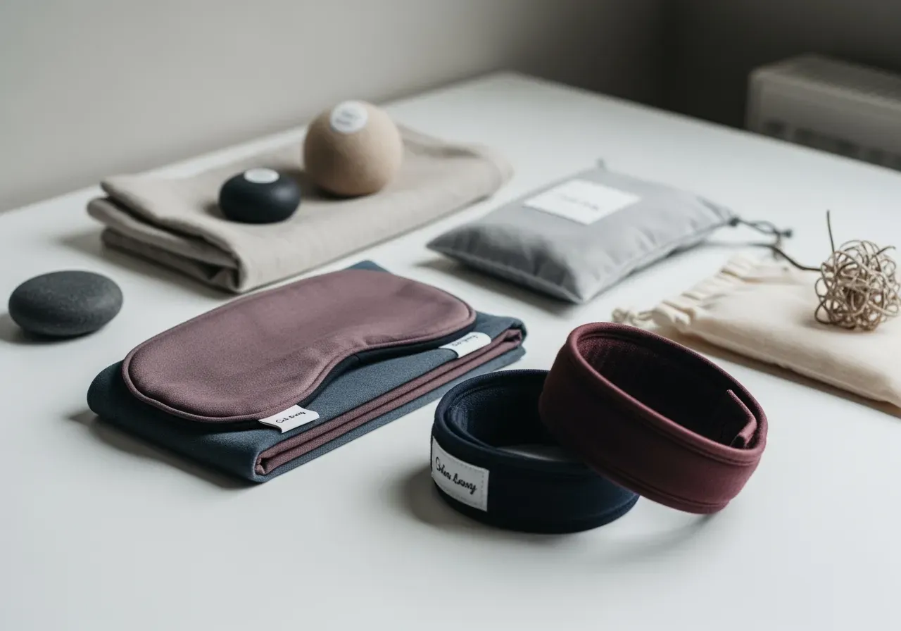 ögonbindel och bojor för nybörjare i trygg passform