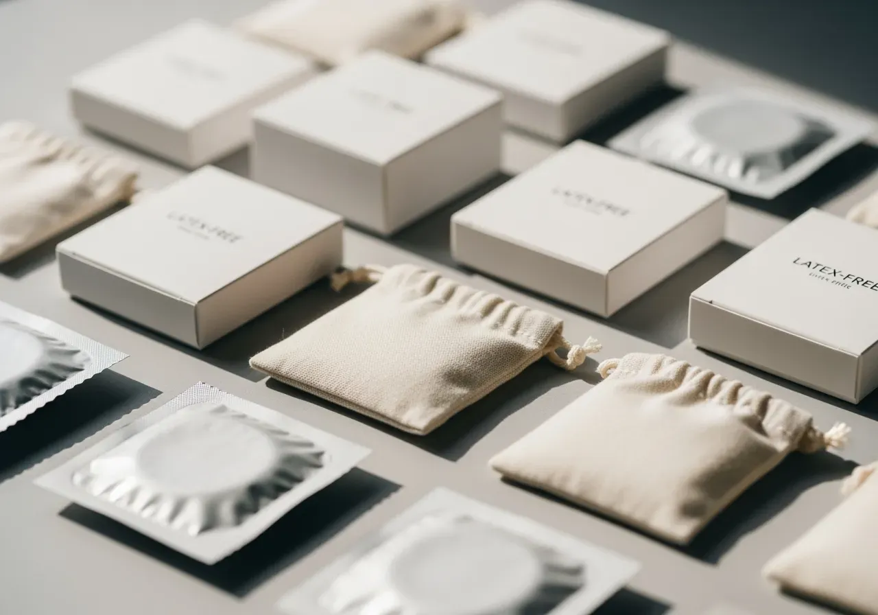 Latexfria kondomer storlek och material