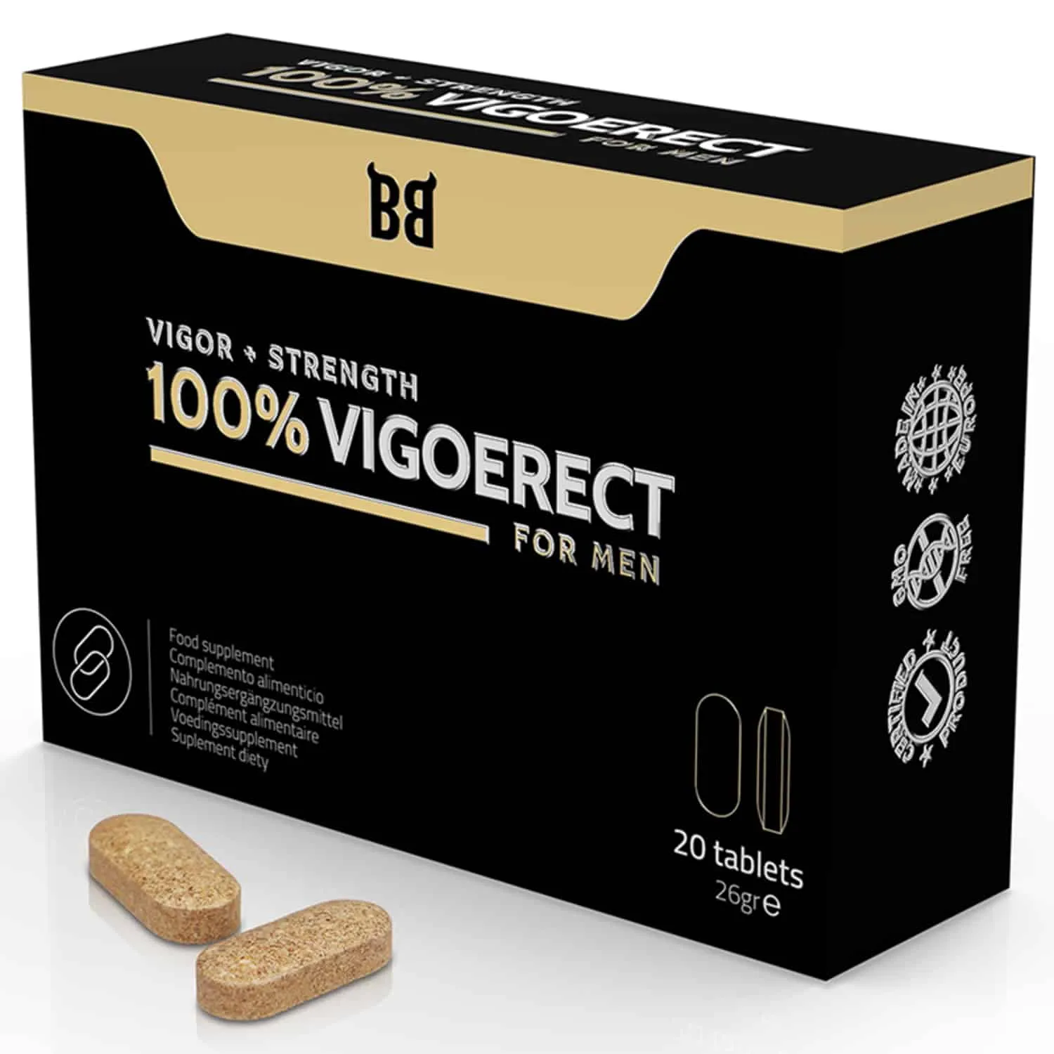 100% Vigoerect Kraft + styrka för män 20 Tabletter