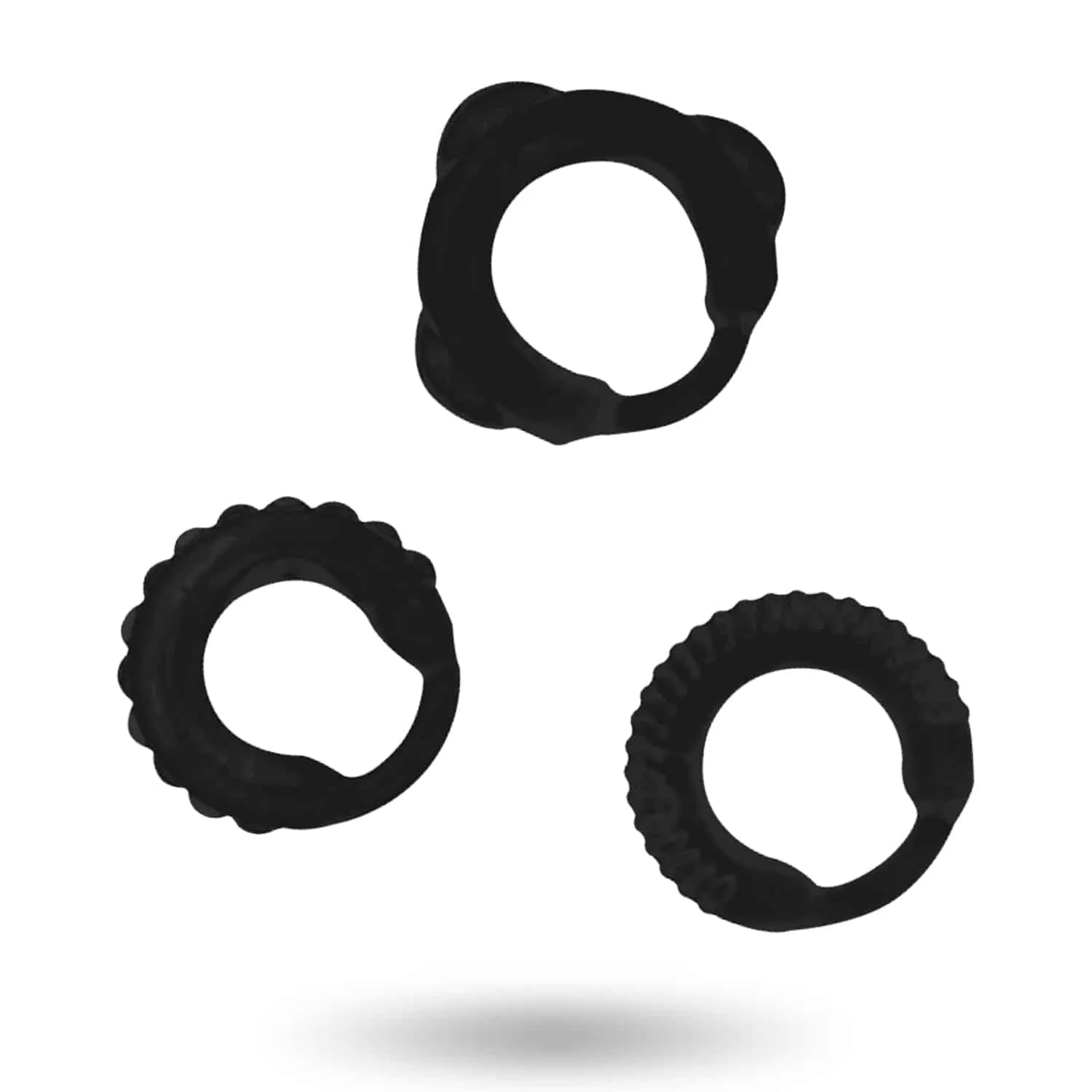 C-Ring Set - Ergonomiska Penisringar - Svart