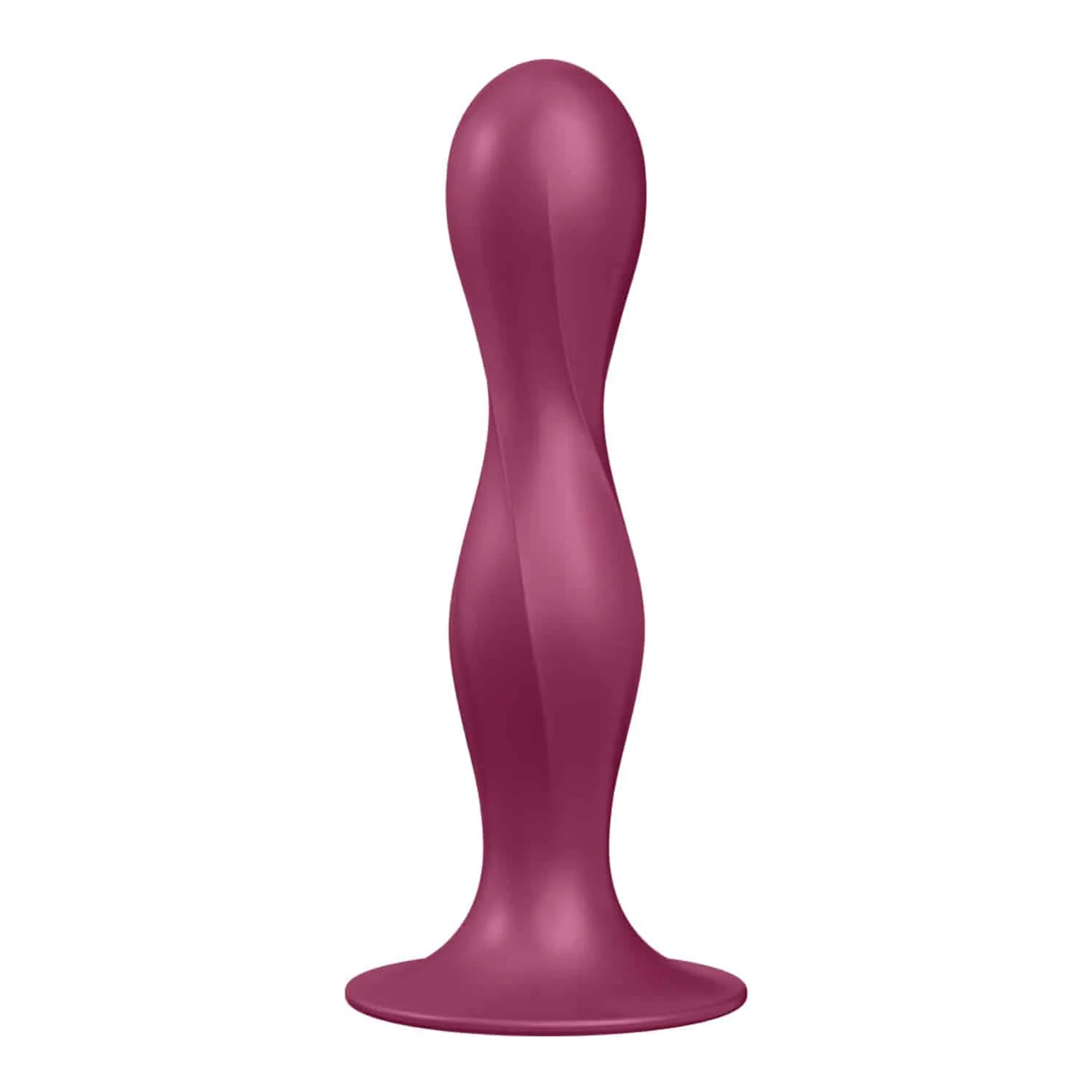 Garnet - Double Ball-R Silikon Analdildo - Granatröd