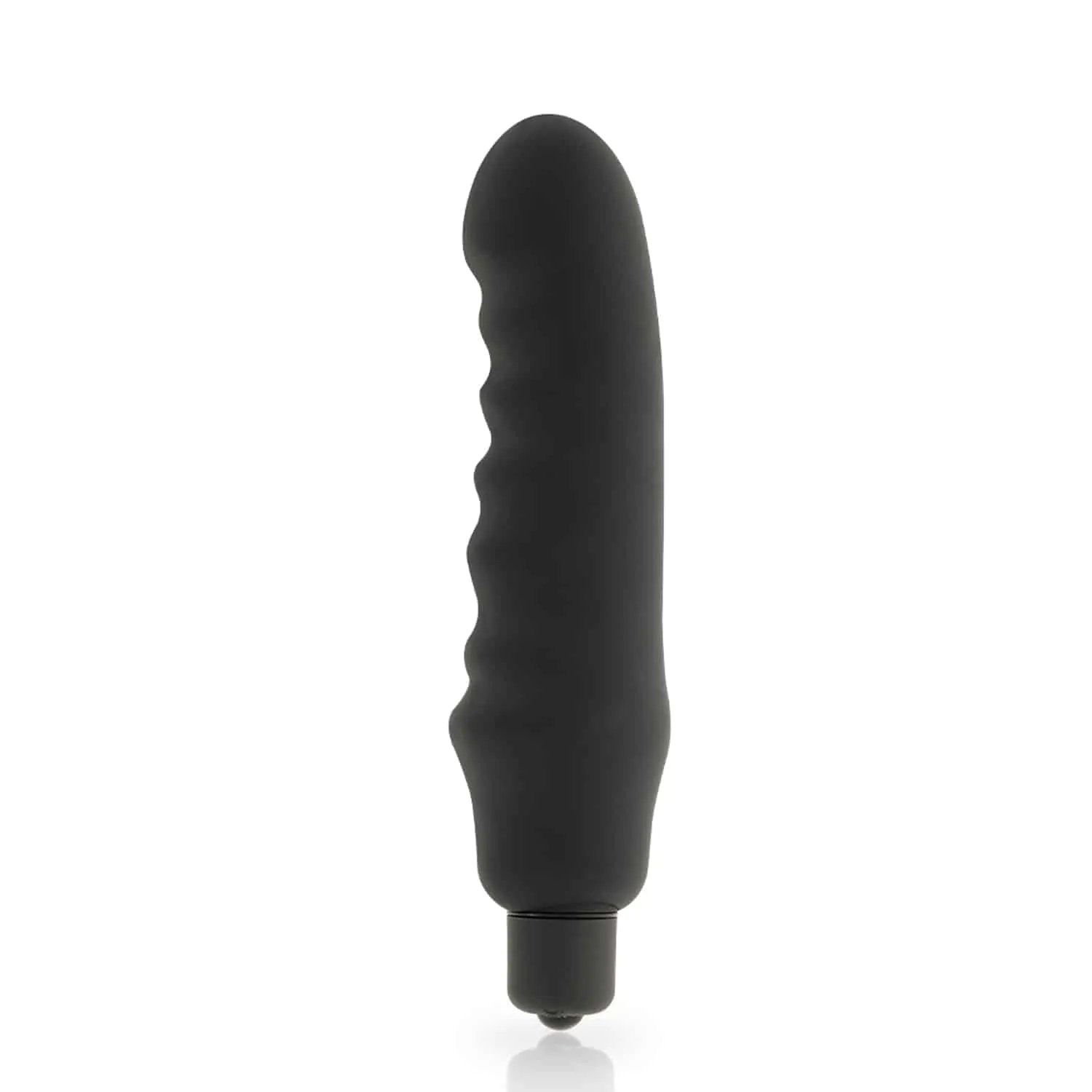 Genius - 2i1 Vibrator i Silikon - Svart
