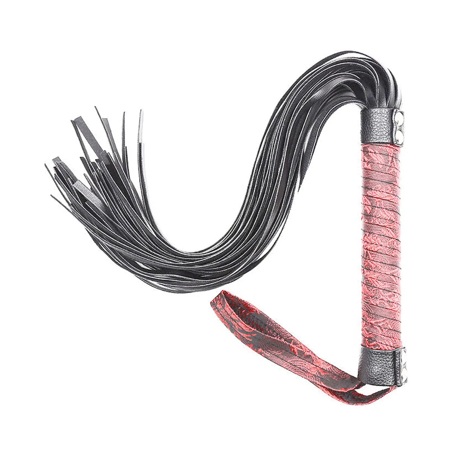 Latigo Scandal Flogger - Läderpiska 45 cm - Röd
