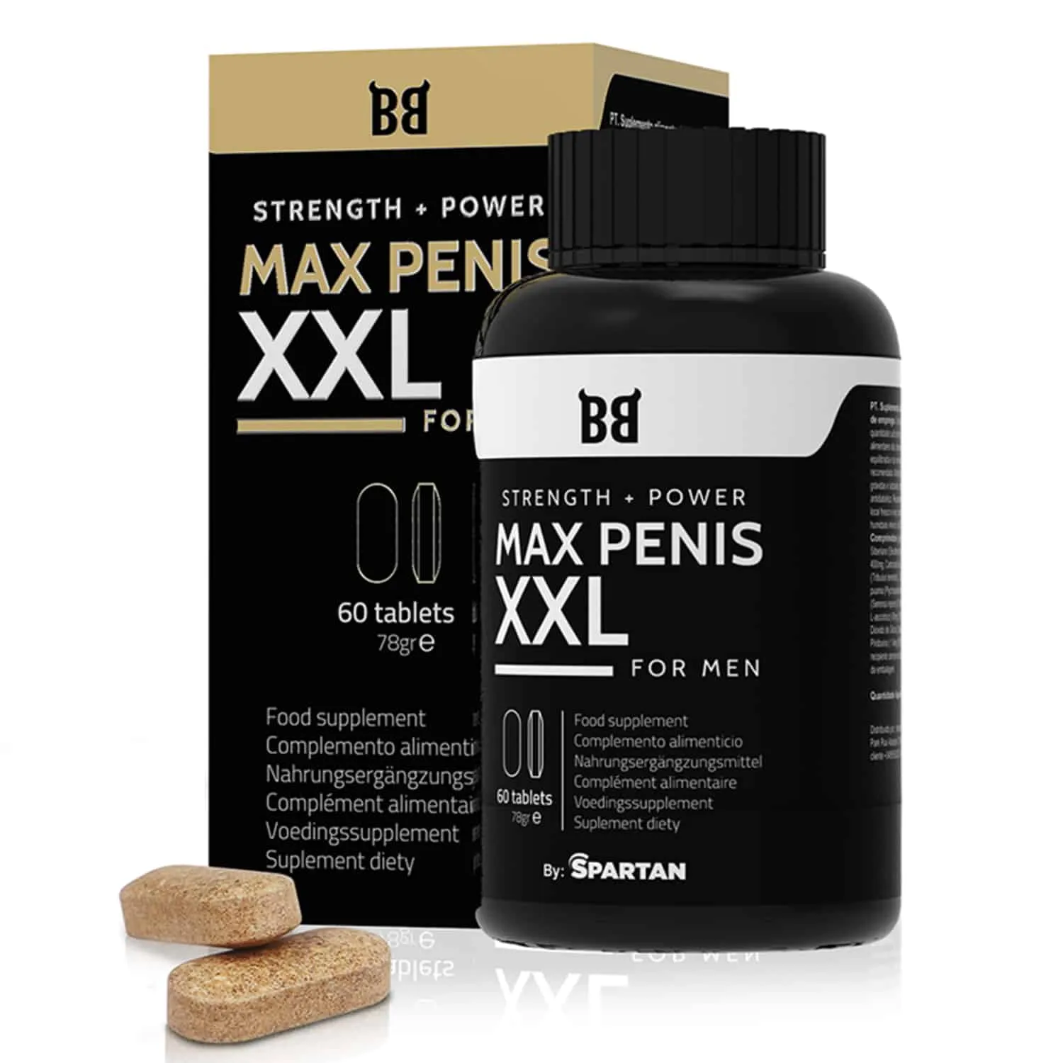 Max Penis XXL Strength + Power - Kosttillskott för män - 60 tabletter
