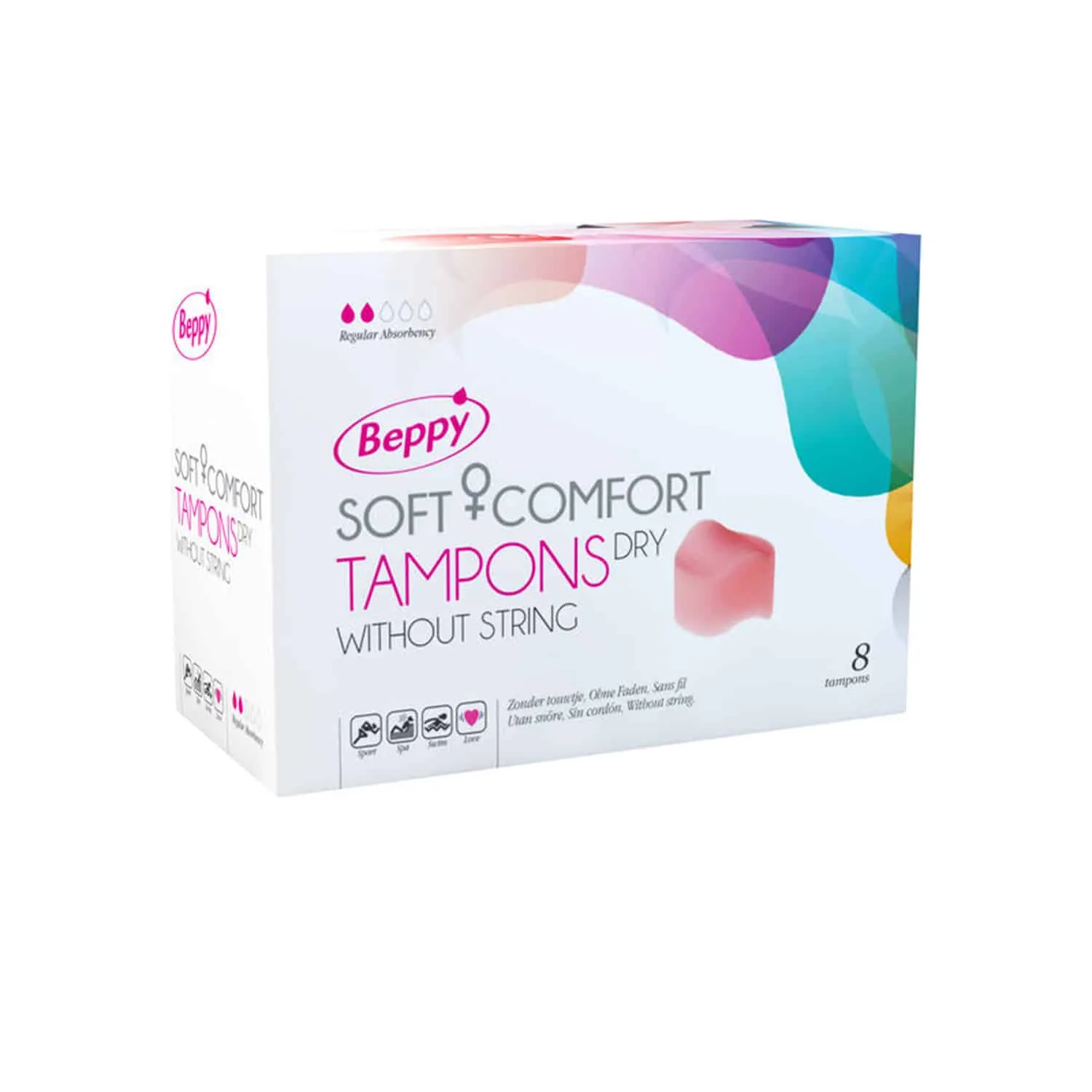 Soft Comfort Dry Tamponger utan tråd 8-pack