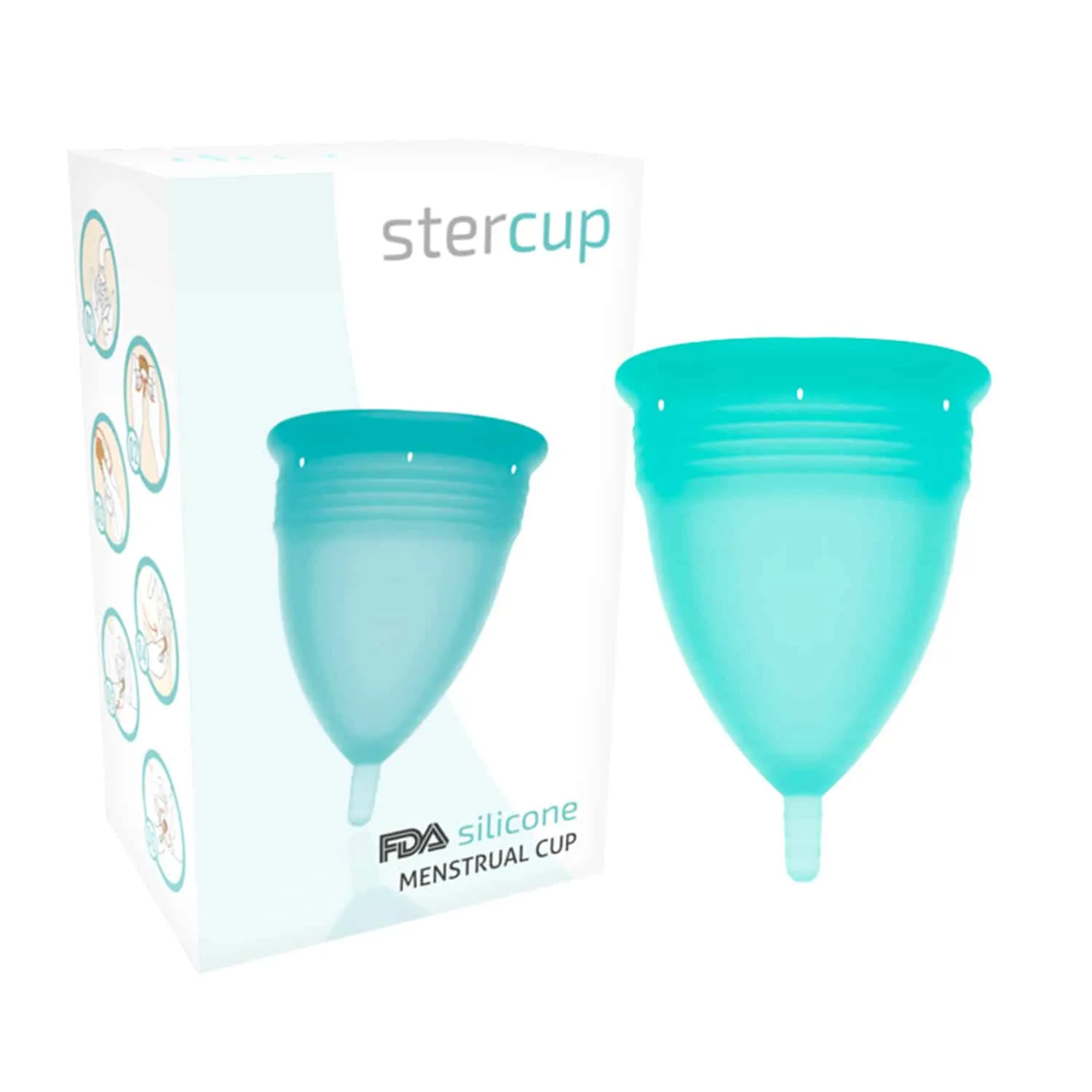 SterCup - Menskopp i FDA Silikon - Aquamarine - Large