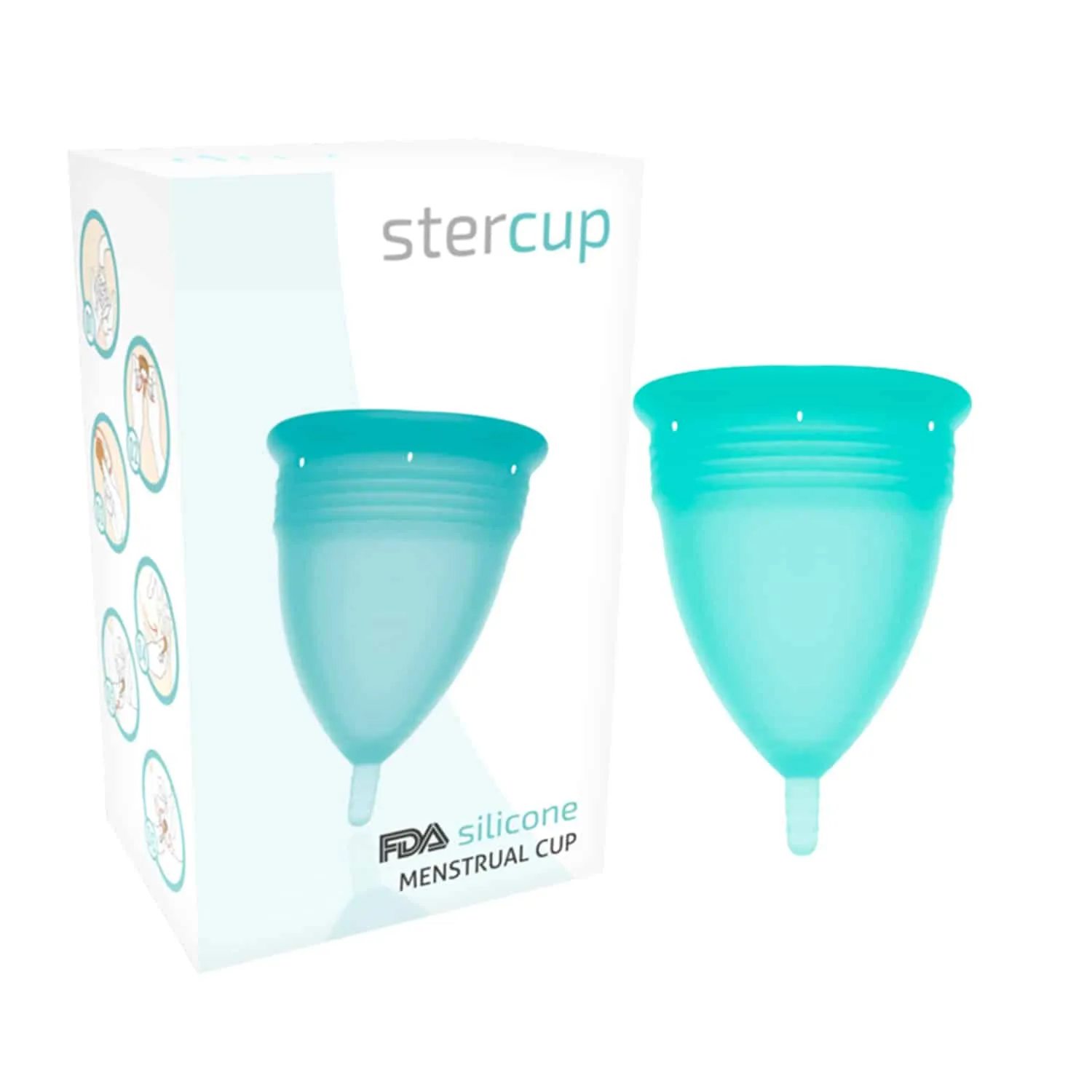 SterCup - Menskopp i FDA Silikon - Aquamarine - Small