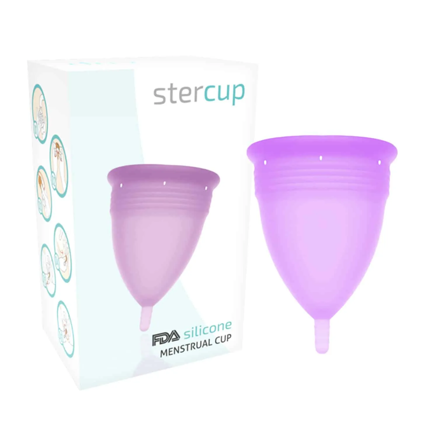 SterCup - Menskopp i FDA Silikon - Lila - Large