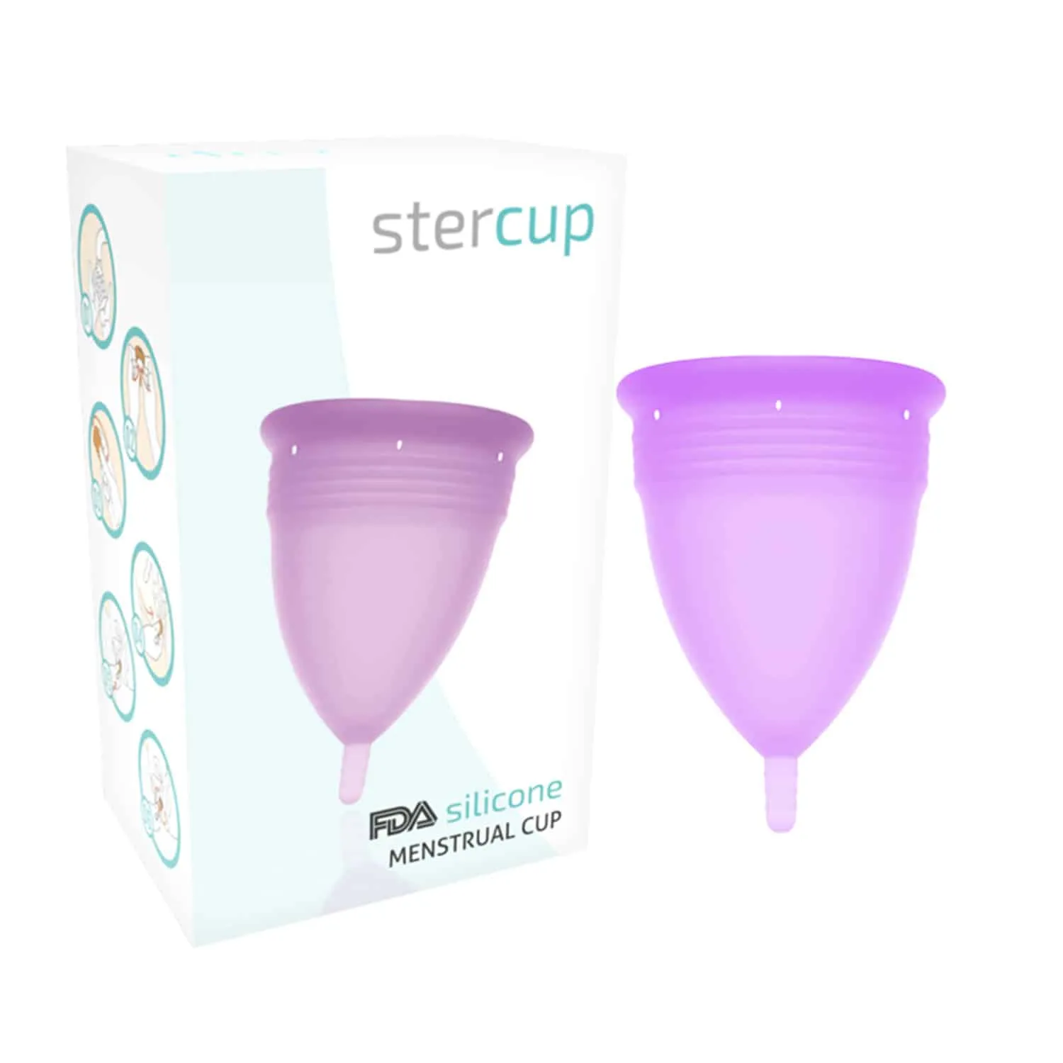 SterCup - Menskopp i FDA Silikon - Lila - Small