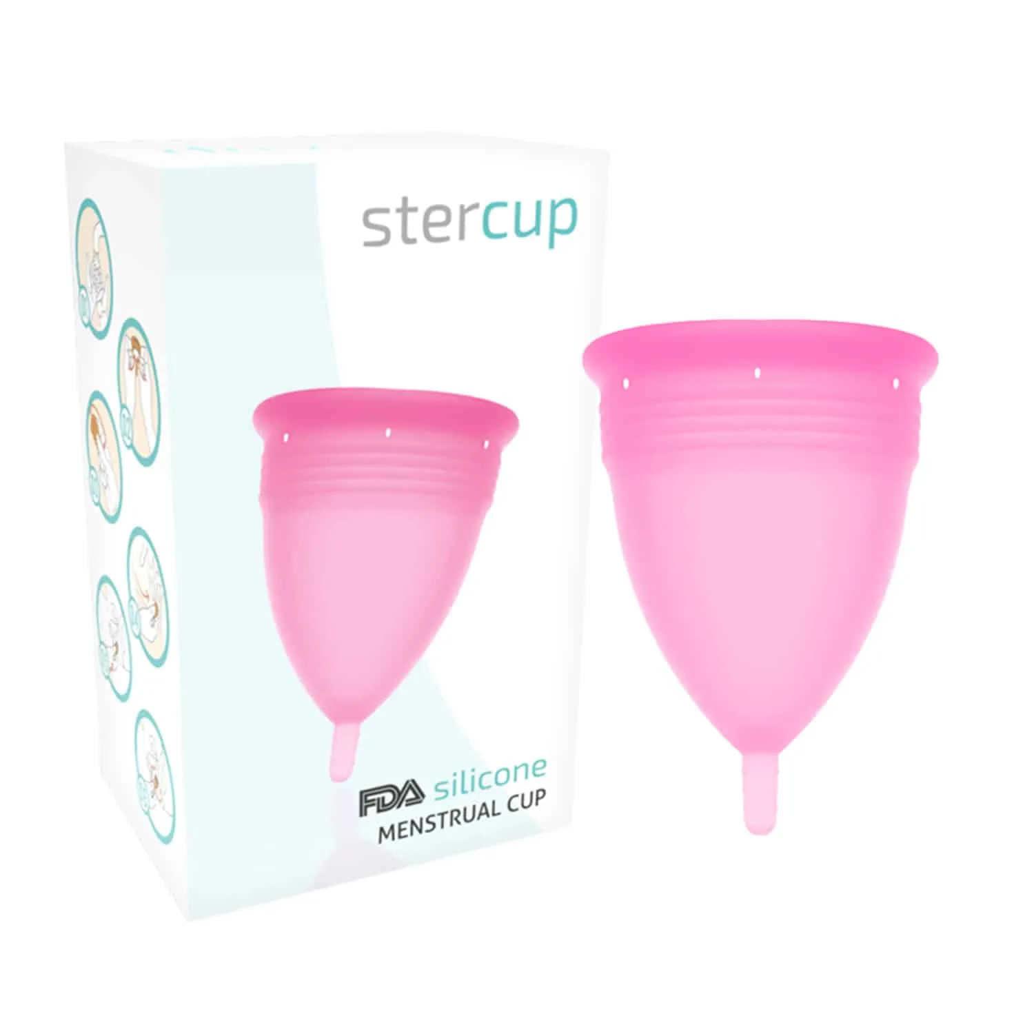 SterCup - Menskopp i FDA Silikon - Rosa - Large
