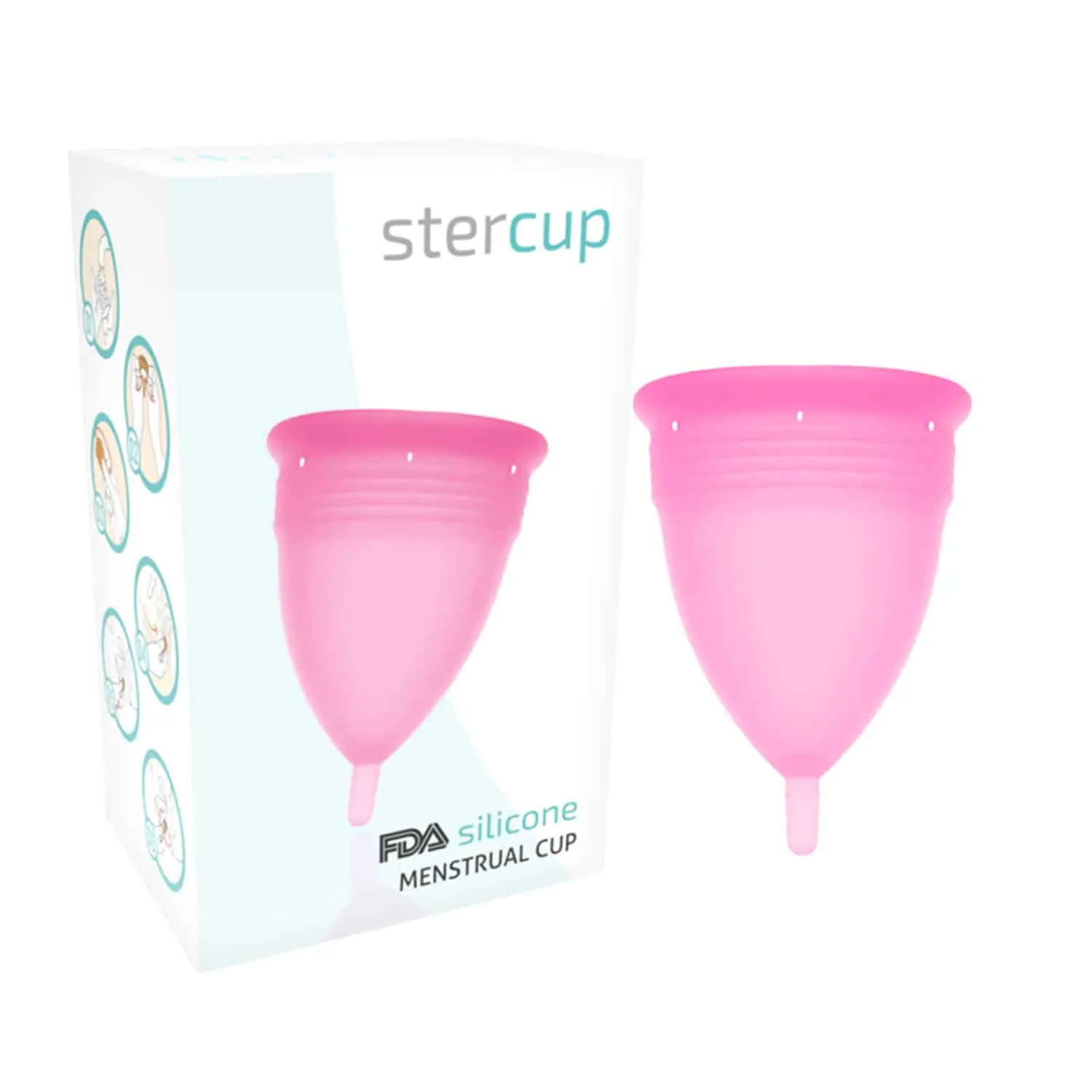 SterCup - Menskopp i FDA Silikon - Rosa - Small
