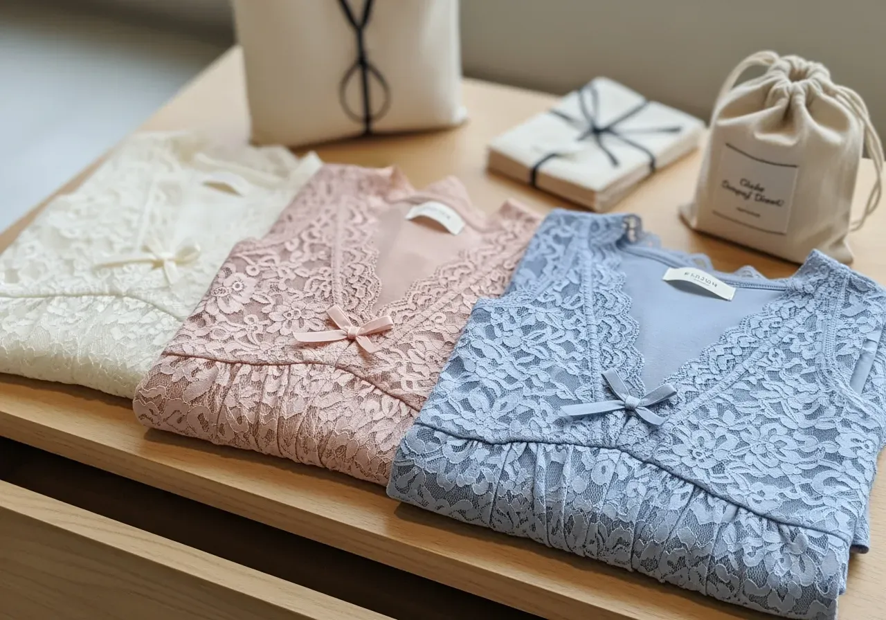 Storlek och styling för spetsnattlinne