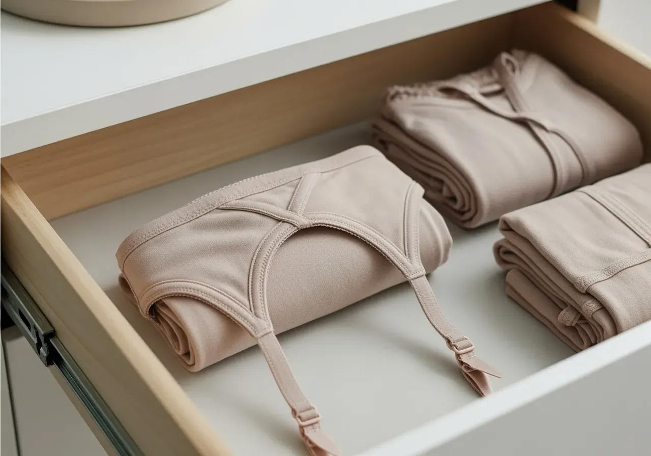 Strumpebandsbälte passform och styling